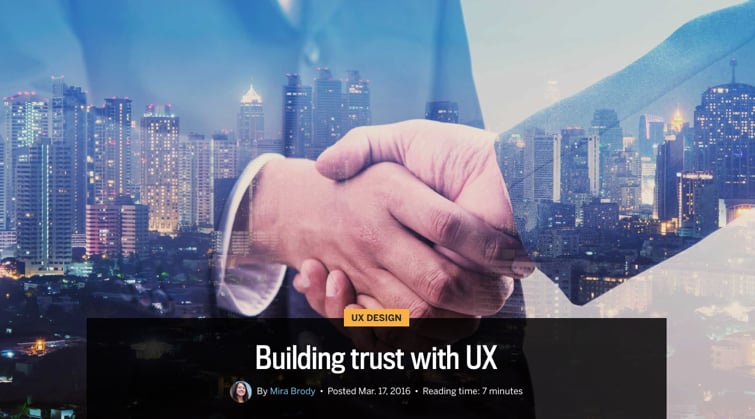Building Trust with UX.