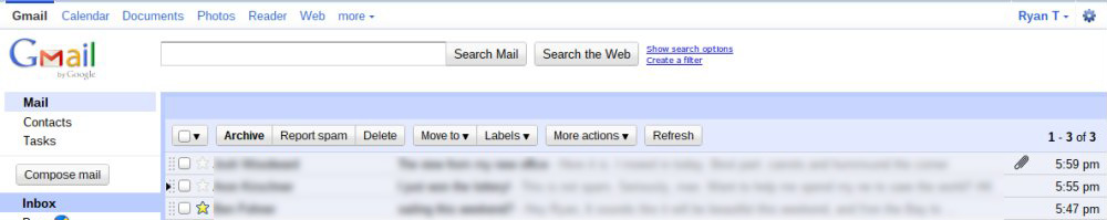 Gmail Layout, Early 2011