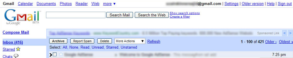 Gmail's Legacy Layout